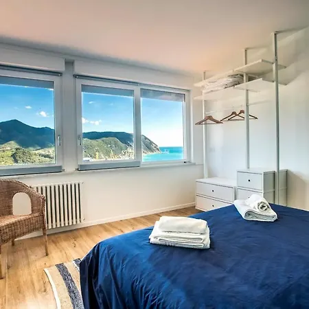 Villa 100b - Ginestra, Ampia Terrazza 120m2 Vista Mare, 3 Da Letto Sestri Levante