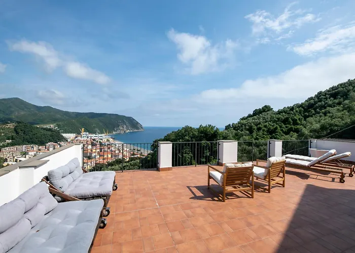 100b - Ginestra, Ampia Terrazza 120m2 Vista Mare, 3 Da Letto Villa *