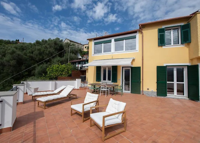 100b - Ginestra, Ampia Terrazza 120m2 Vista Mare, 3 Da Letto Sestri Levante
